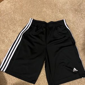 Adidas 3 Stripe Shorts Black Size Medium.